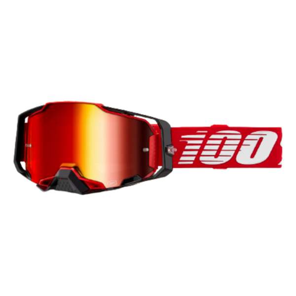 100% Armega Rot Crossbrille - Rot Verspiegelt