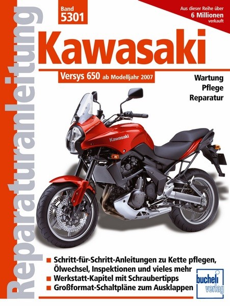 Reparaturanleitung - Kawasaki Versys 650 ab Modelljahr 2007