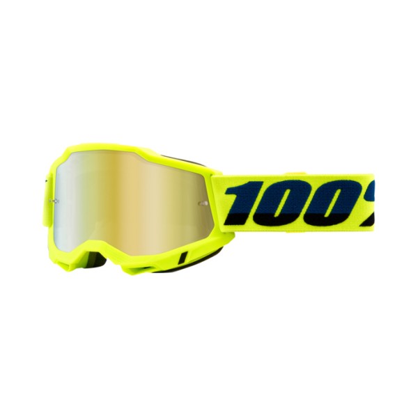 100% - Accuri 2 Crossbrille Neon Gelb - Gold verspiegelt